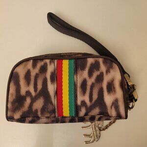 L.A.M.B. Gwen Stefani Leopard Rasta Makeup Case Wristlet LeSportSac
